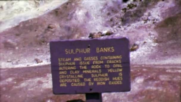 Ha'a Kulamanu Sulphur Banks volcanic steam — Stock Video