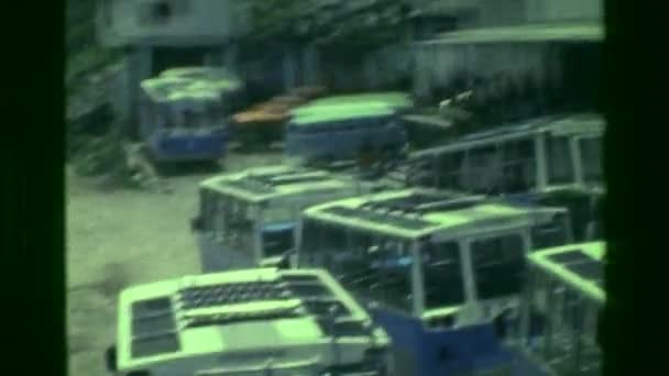 旅游巴士车厂运输到马丘比丘印加遗址 — 图库视频影像