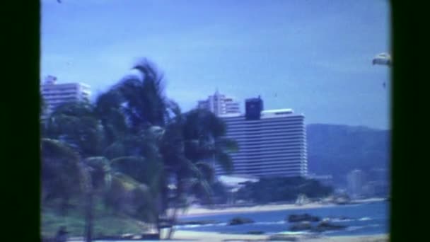 Rascacielos resort playa hoteles — Vídeos de Stock