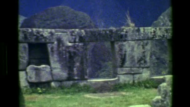 Machu Picchu native Inca ruins — Stockvideo