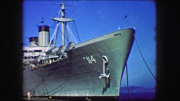 Troopship Marinha dos Estados Unidos — Vídeo de Stock