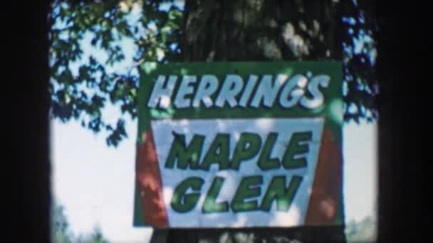 Herrings Maple Glen tecken — Stockvideo