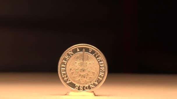 Один цент монети Нідерландів — стокове відео