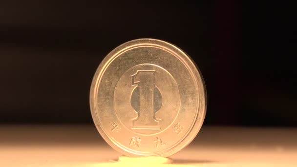 One yen coin — Stock Video