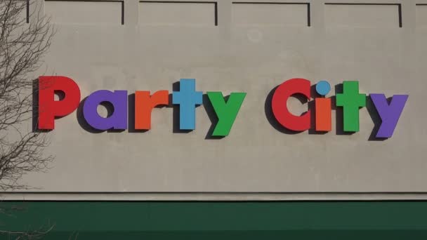 Party City Store Building — Stock Video