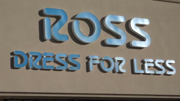 Ross Clothing Store For Less — Stock Video