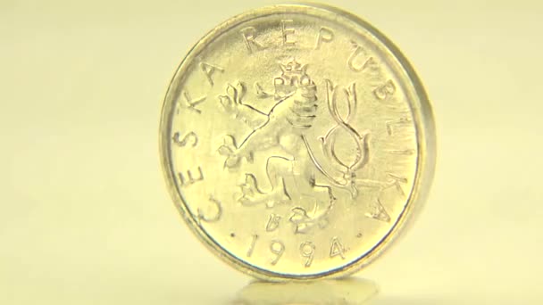 10 Haleru Moneda — Vídeo de stock