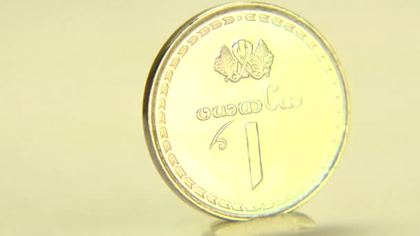 Moneda Lari georgiana — Vídeo de stock