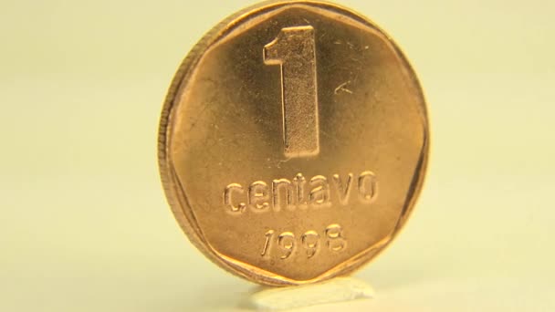 1 Cent Argentinier — Stockvideo