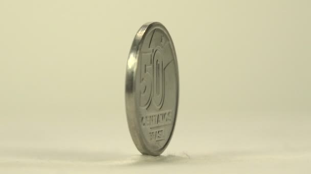Real 50 centavos de Brasil — Vídeo de stock