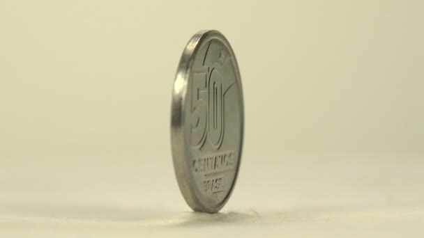 Real 50 centavos de Brasil — Vídeos de Stock