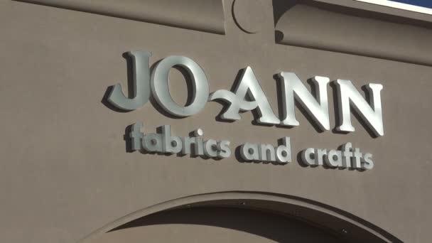 Joann Fabrics and Crafts Exterior — стоковое видео