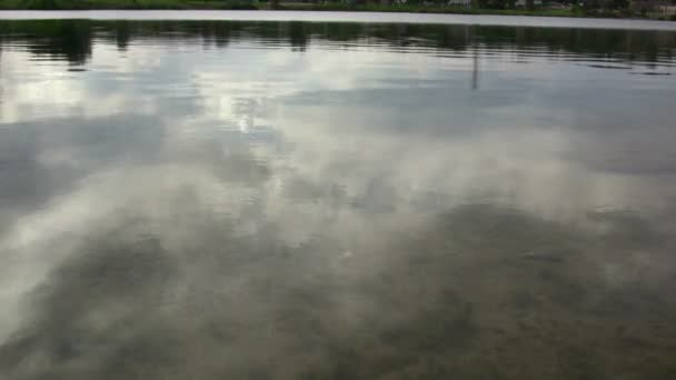 Les ondulations s'étendent doucement sur le lac — Video