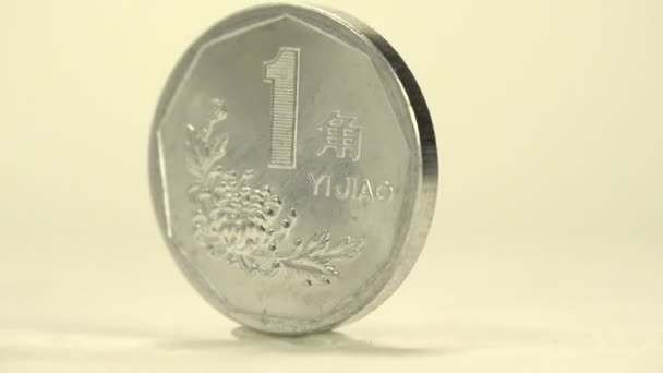 Una moneda de jiao chino — Vídeos de Stock