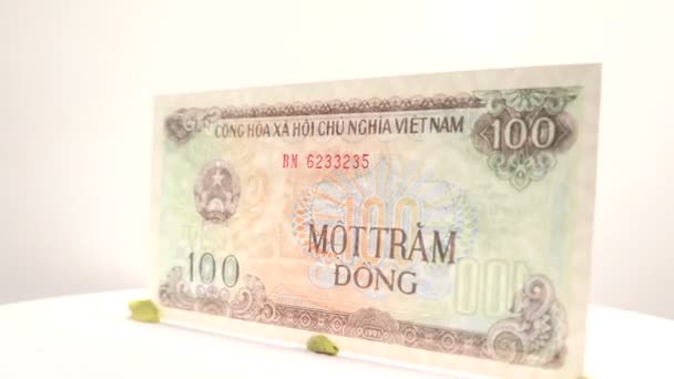 Vietnamita 100 Dong — Vídeo de stock