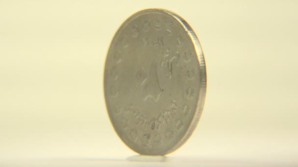 Moneda iraní de un centavo — Vídeos de Stock