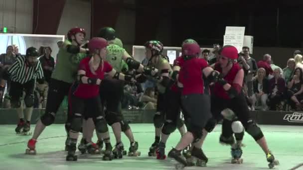 Roller-Derby-Start — Stockvideo