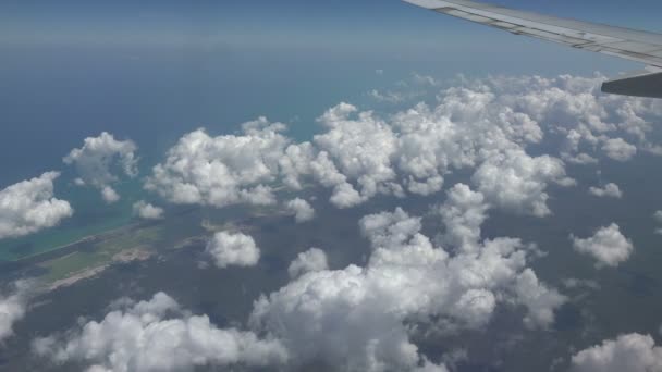 Bulutlarda uçan uçak — Stok video