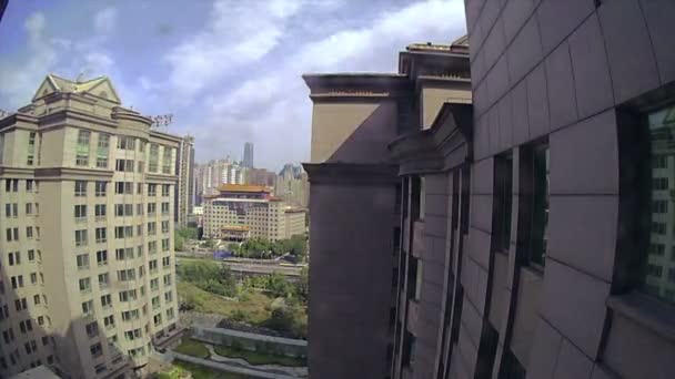 Sun Moving Across Beijing buildings — Stock Video