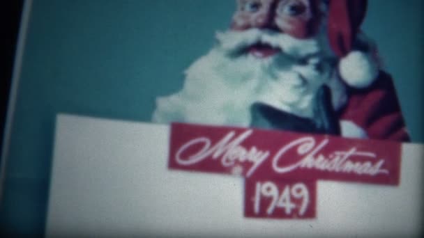 Vidám karácsony 1949-jel — Stock videók