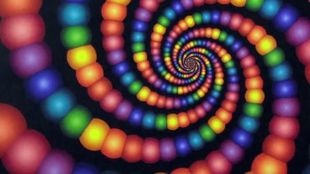 Colorful spinning spiral — Stock Video