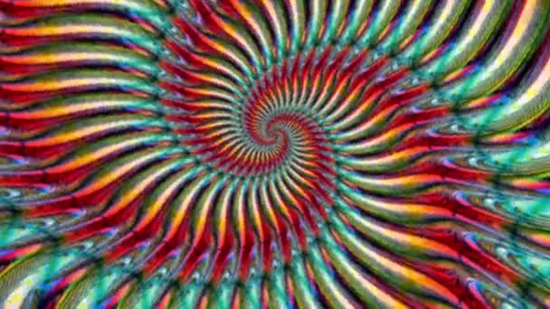 Colorful spinning spiral — Stock Video