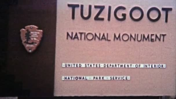 Tuzigoot National Monument antiche rovine tumulo nel sud-ovest americano — Video Stock
