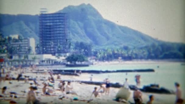 Άποψη του Diamondhead από το νησί Waikiki — Αρχείο Βίντεο