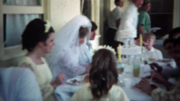 Весілля прийом — стокове відео