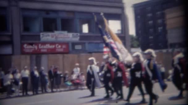 Parade van de ridders van Columbus — Stockvideo