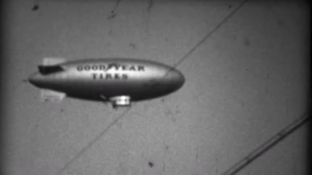 Goodyear Tires blimp spotted flying — Stock Video