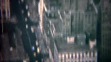 Çatı görünümü bir kirli smoggy Manhattan şehir 