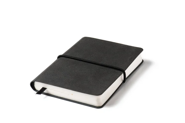 Black Note Book Isolated White Background — Stock Photo, Image