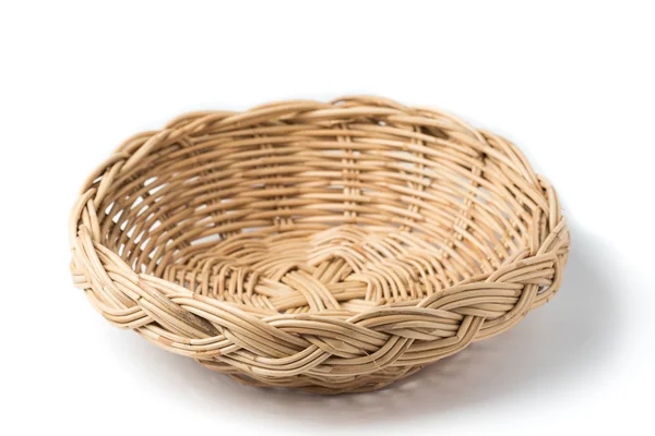 Empty Wicker Basket Tray With Dividers Isolated On White Stock Photo,  Picture and Royalty Free Image. Image 35345327.