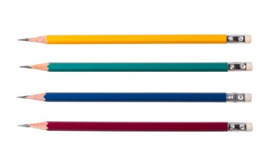 Yüzük defterindeki renk kalemi, beyaz arkaplan