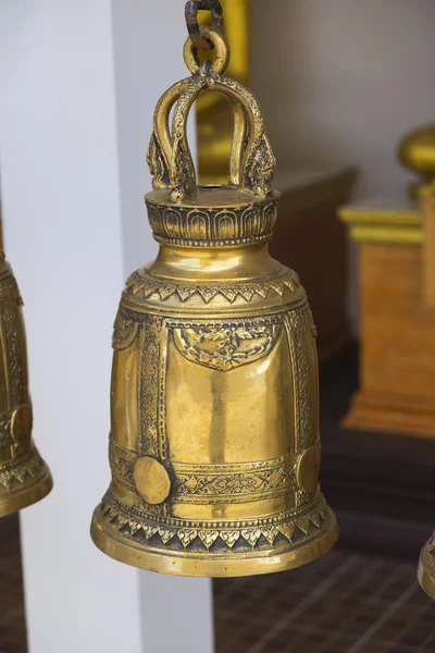 Golden bell of Buddhism, was hung in Thailand. — Stock Photo, Image