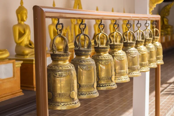 Golden bell of Buddhism, was hung in Thailand. — Stock Photo, Image