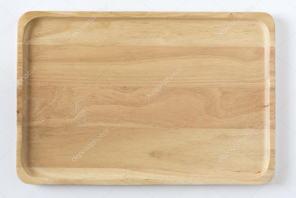 Wooden tray top view