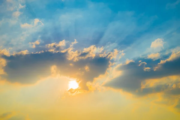 Sky with sun background — Stock Photo, Image