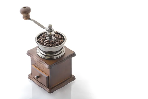 Coffee beans and Coffee grinder isolate on white background Stock Image