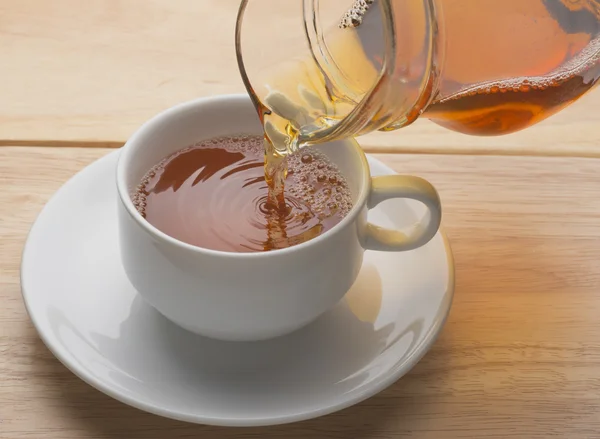 Çin çay seti ahşap, closeup üzerinde — Stok fotoğraf