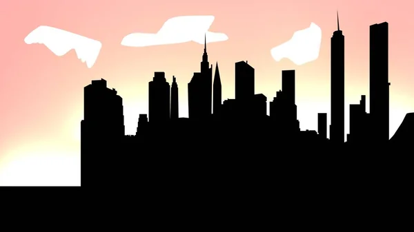 Vykreslování Ilustrací New York City Malby Američané New York City — Stock fotografie