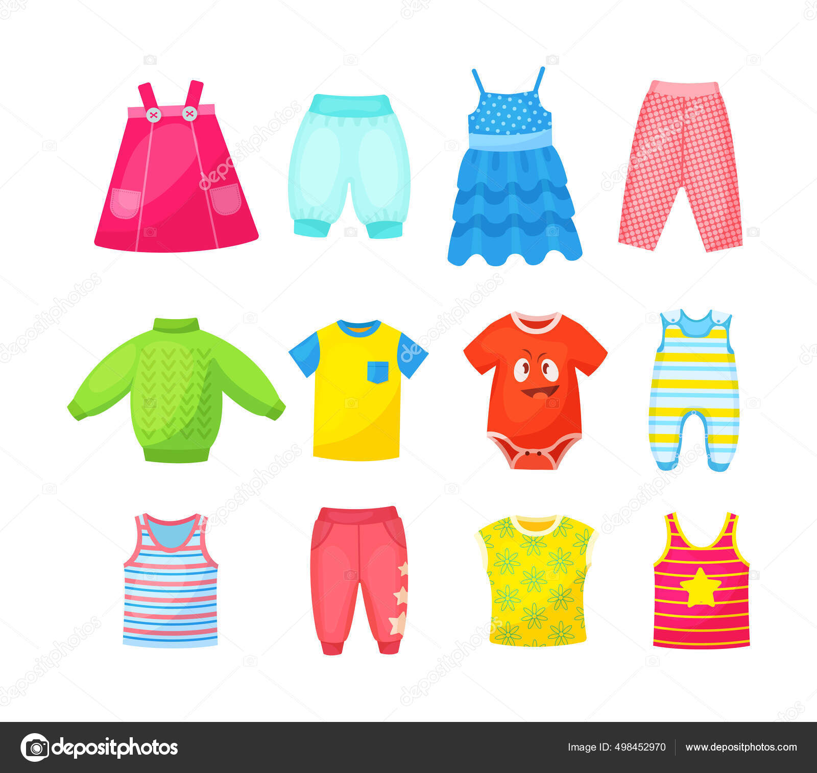 Conjunto Ropa Infantil Temporada Multicolor Ropa Armario Linda