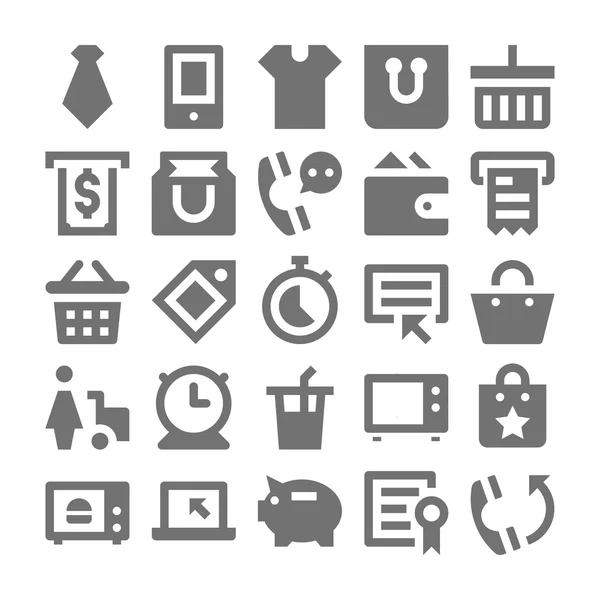 Shopping et commerce de détail Icônes vectorielles 5 — Image vectorielle
