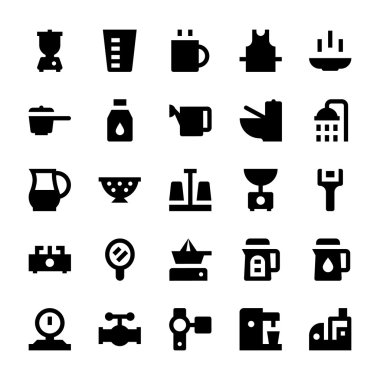 Ev Aletleri Vektör Simgeleri 9