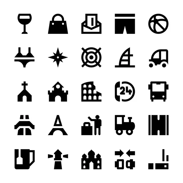 Toerisme en reizen vector iconen 9 — Stockvector