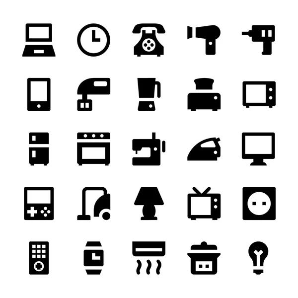 Home Appliances Vector Icons 1 — Stock Vector