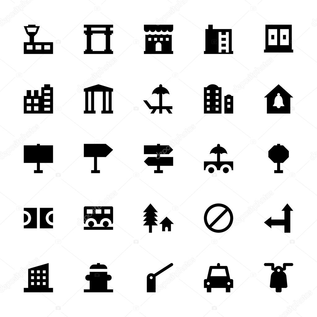 City Elements Vector Icons 8