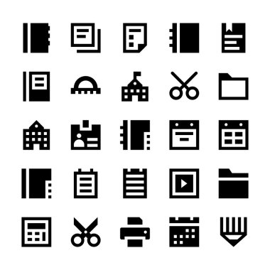 Eğitim ve okul vektör simgeler 4