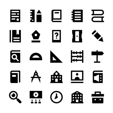 Eğitim ve Okul Vektör Simgeleri 1